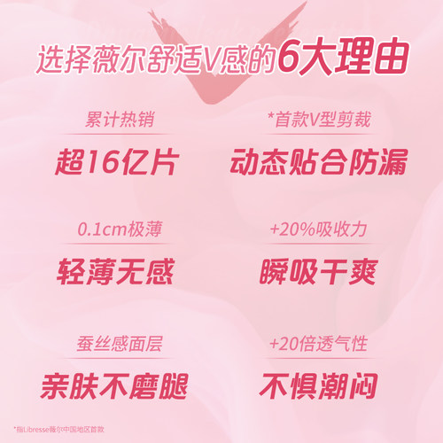 【天猫U先】薇尔卫生巾防漏护垫卫生棉日用240mm4片试用姨妈巾rc - 图1