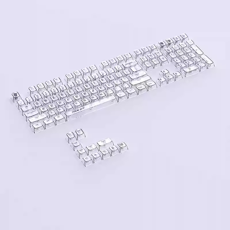 ace68白水晶PC透明键盘键帽小全套MDA高度满改ez63/75/87/98/108 - 图0