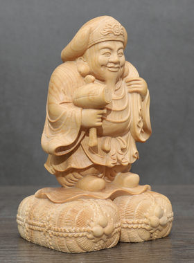 楠溪匠心黑天木雕佛像日本护法神