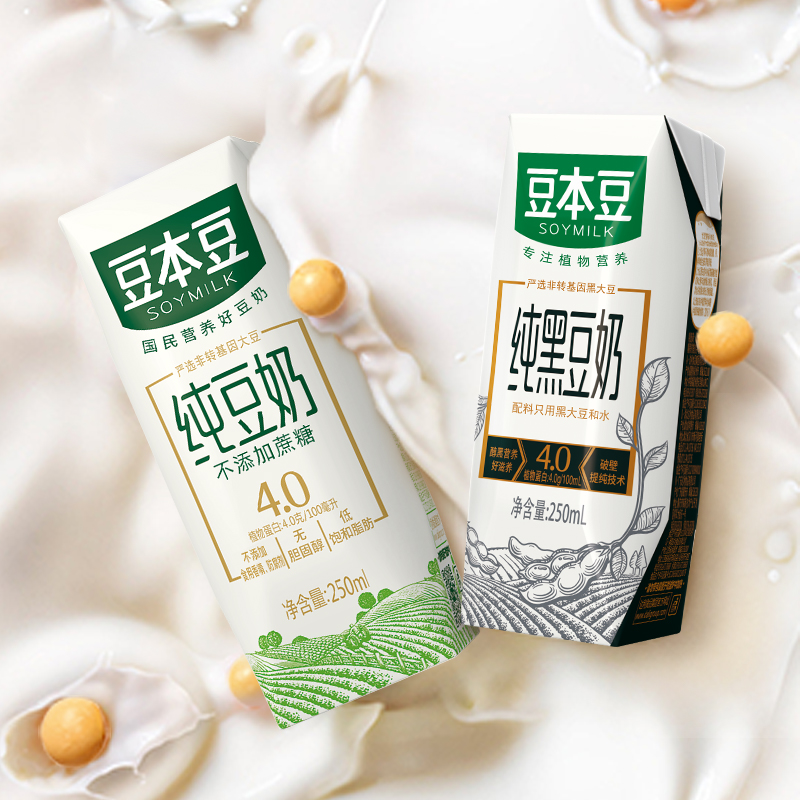 豆本豆纯豆奶250ml*12盒