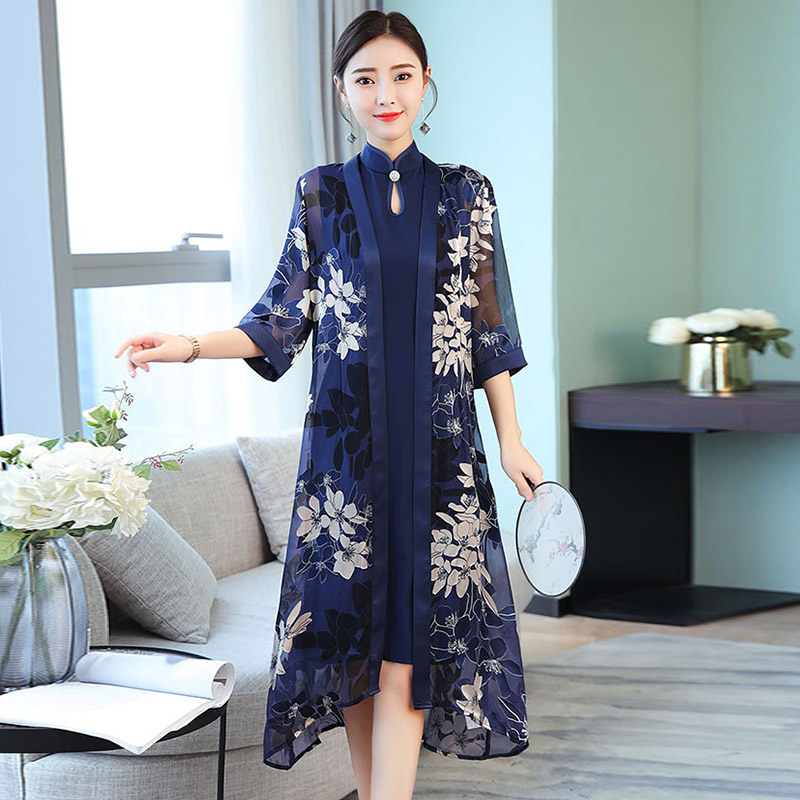 改良版旗袍2020新款中国风连衣裙 杨柳细腰旗袍