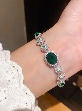 新款红色水晶手链女小众设计感轻奢气质百搭中古饰送女友闺蜜手饰