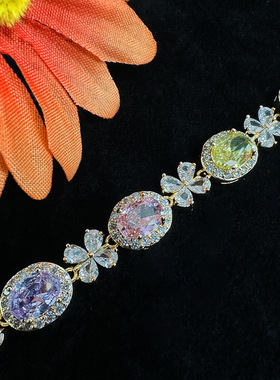 欧美精致锆石爱心手链轻奢高级感气质百搭小众手环时尚个性手饰女