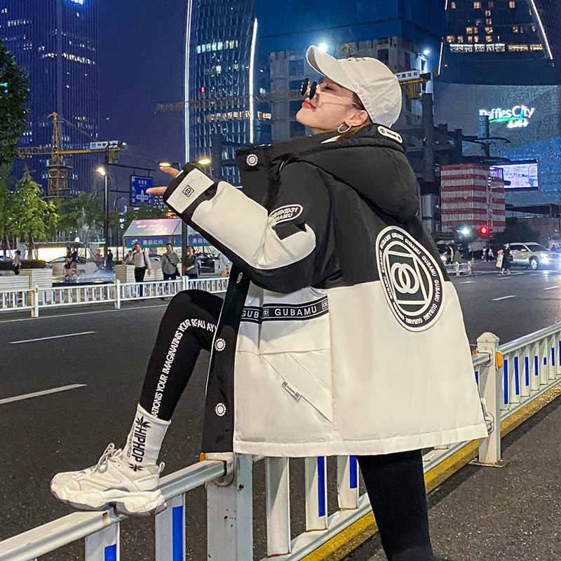 情侣工装中长款2020年新款羽绒服 谷芭慕羽绒服