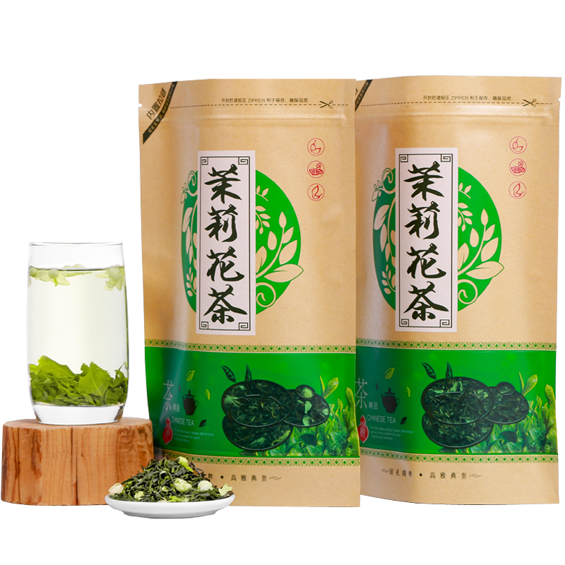 买1送1共500g 茉莉花茶叶新茶耐泡浓香型大白毫绿茶散装袋装 - 图3