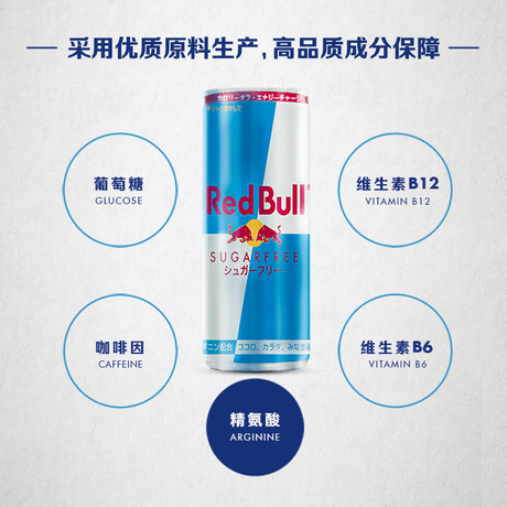 Redbull Austria Imported Red Bull Functional Beverage Sugar Free Version 250ml 24 Cans