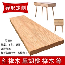 Red White Oak Wood Log Plate Custom Floating Window windowsill Desk Bench Table Panel Treading Plate Table Solid Wood Furniture