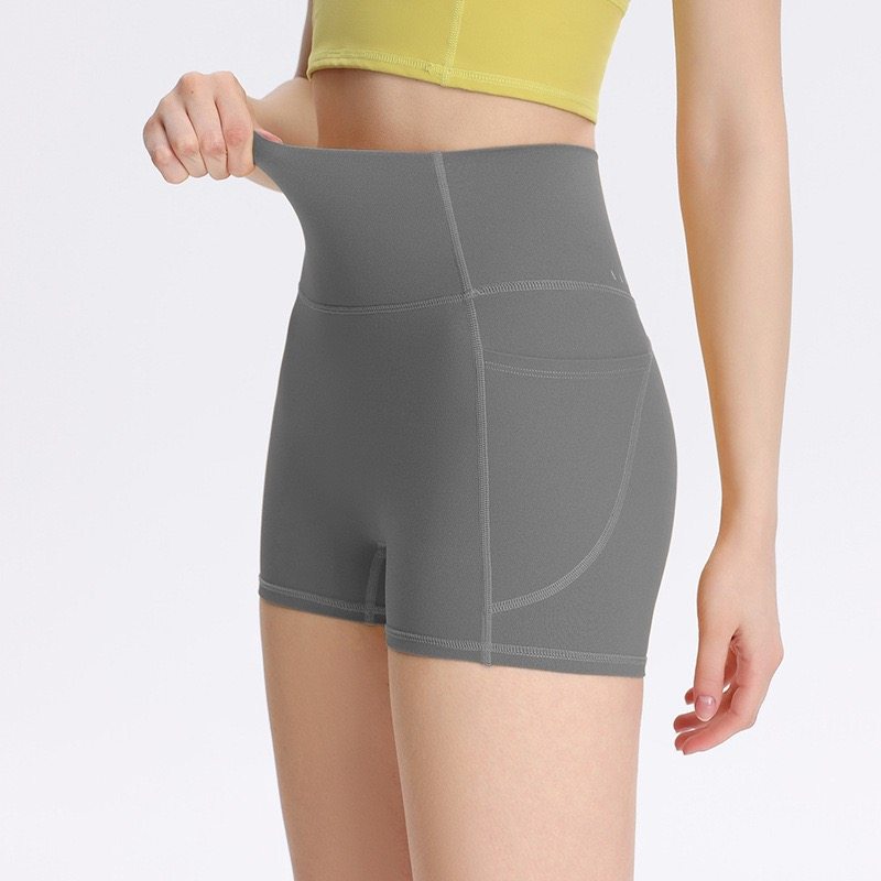 带口袋运动短裤女速干高腰收腹蜜桃提臀训练户外骑行显瘦三分短裤,淘宝优惠券,粉丝福利购,淘宝优惠卷