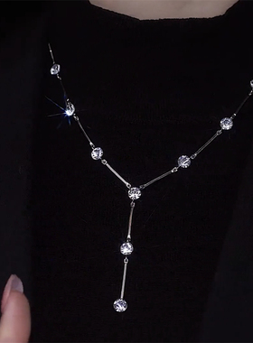 星光璀璨Y字项链女长款毛衣链