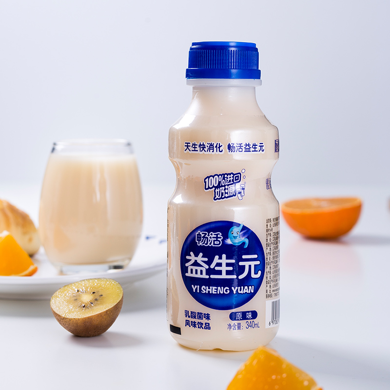 雅买佳旗舰店益生元乳酸菌饮料整箱原味340ml*12瓶早餐奶酸奶脱脂儿童牛奶饮品1