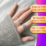 Tide, модное небольшое дизайнерское ретро кольцо подходит для мужчин и женщин, серебро 925 пробы, европейский стиль, на указательный палец
