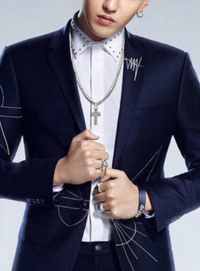 百搭蹦迪个性男士项链女ins挂饰