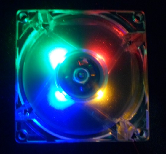 8厘米带LED彩灯透明8CM机箱电源风扇电脑散热器CPU风扇超静音8025 - 图1