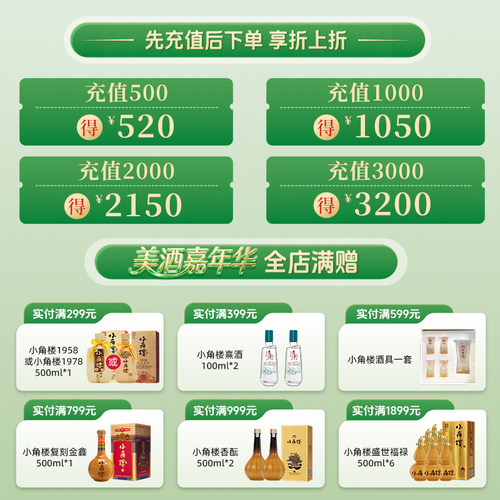 【酒厂直营】小角楼1958五粮固态纯粮52度口粮白酒500ml*6瓶整箱 - 图0