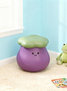 儿童房卡通茄子树脂收纳摆件