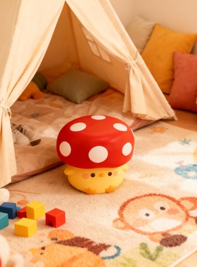 卡通蘑菇小鸡树脂奇趣摆件礼物