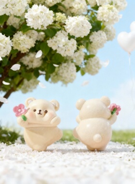 可爱卡通小熊树脂桌面摆件送礼