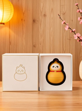 新中式熊猫树脂桌面摆件礼盒装