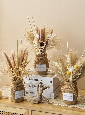 创意怀旧复古风高颜值仿真花花盆摆件家居客厅桌面书房卧室装饰品