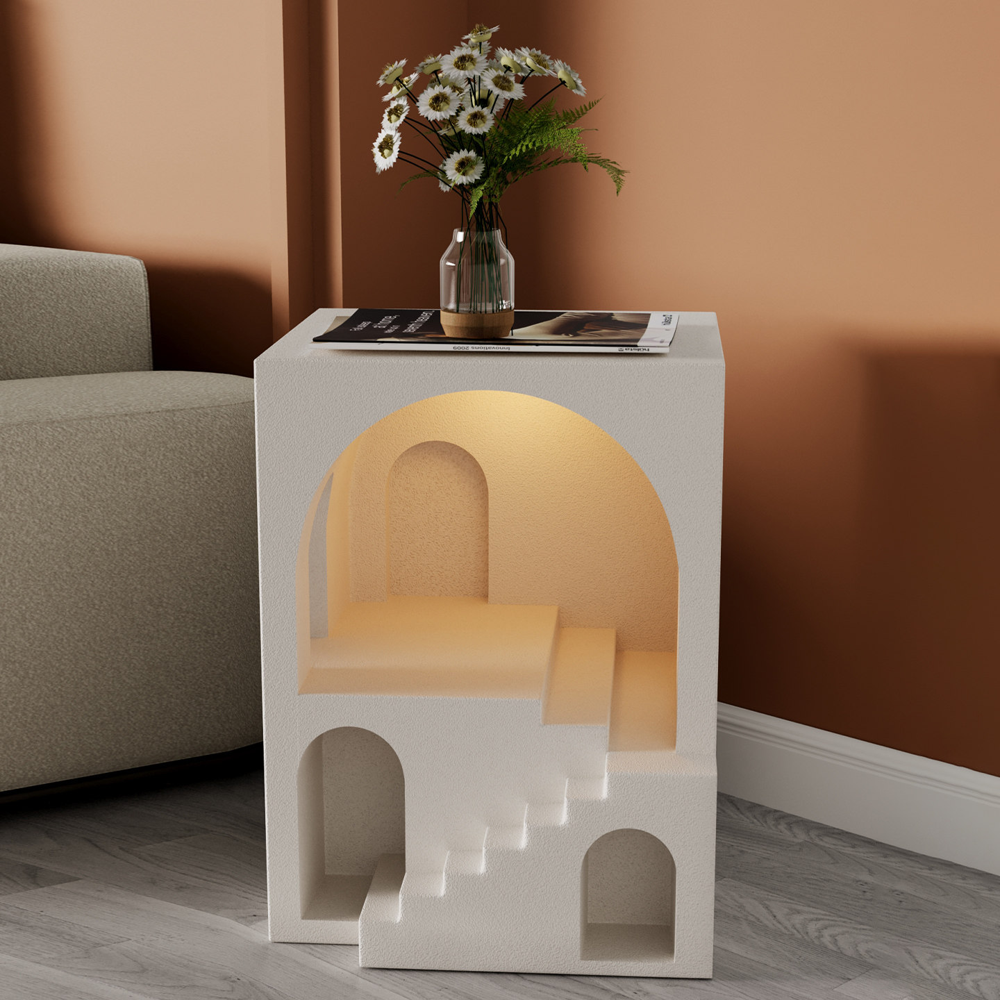 创意卧室床头柜小众设计感家用客厅茶几小户型电视柜旁边落地摆件,淘宝优惠券,粉丝福利购,淘宝优惠卷