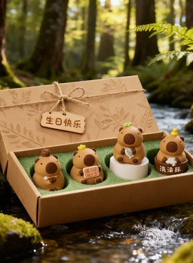萌宠树脂桌面摆件礼盒生日礼物