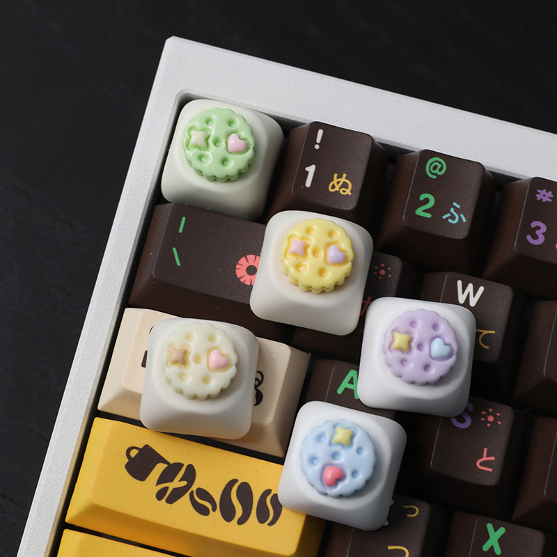 创意个性键帽甜点饼干原创单个客制化机械键盘键帽十字键盘帽ESC - 图2