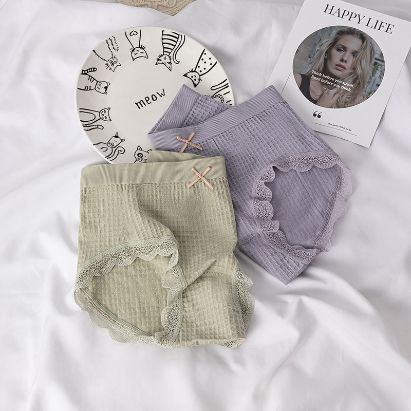 北极绒纯棉裆薄款透气女生三角内裤 北极绒晓明周内裤