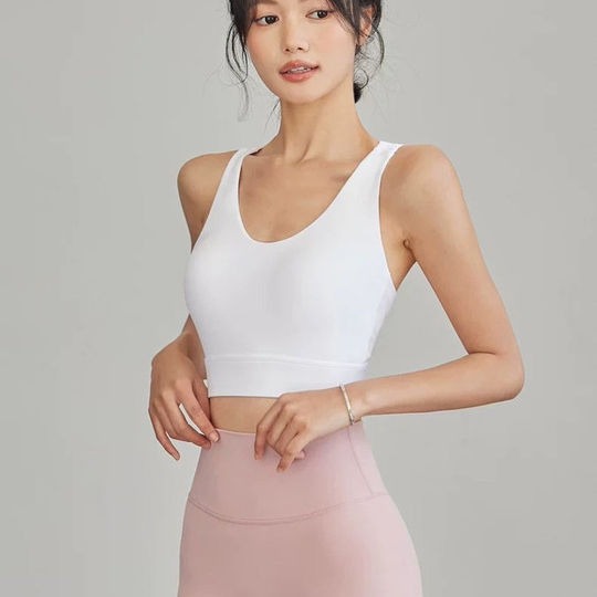 Sujetador deportivo con espalda sexy para mujer, entrenamiento a prueba de golpes, correr, fitness, chaleco de verano para pilates y yoga