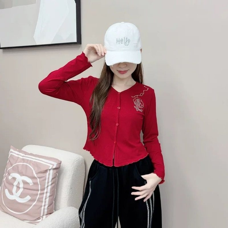 高品质玫瑰闪钻新品开衫长袖辣妹玫瑰烫钻修身广场舞跳舞服装上衣,淘宝优惠券,粉丝福利购,淘宝优惠卷