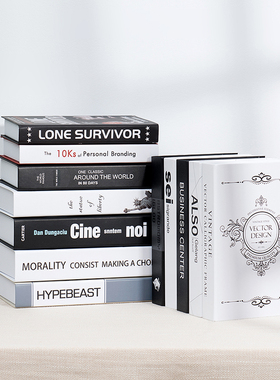 摆件道具美式风仿真书架装饰品