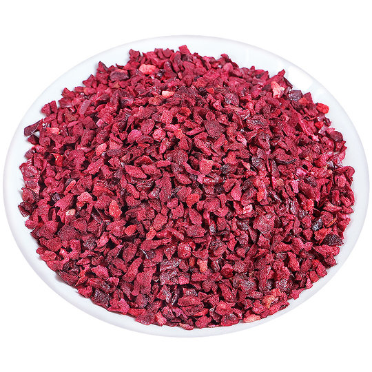 Decoración cortada en cubitos de cereza liofilizada para mayorista de repostería