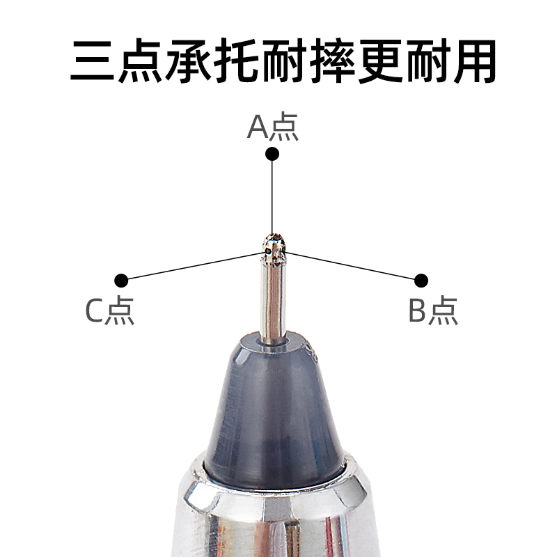 爱好大容量巨能写百中性笔全针管笔学生用乐黑色水笔签字笔0.5黑笔红笔一次性水性笔圆珠笔碳素办公文具用品-图2