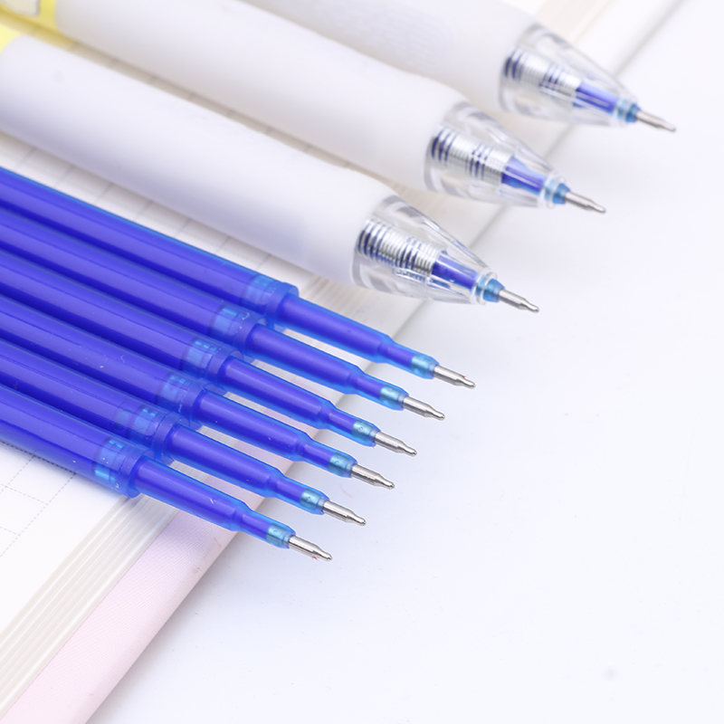 晨光同款按动可擦笔芯小学生st头晶蓝色热可擦中性笔笔芯摩磨易 - 图0