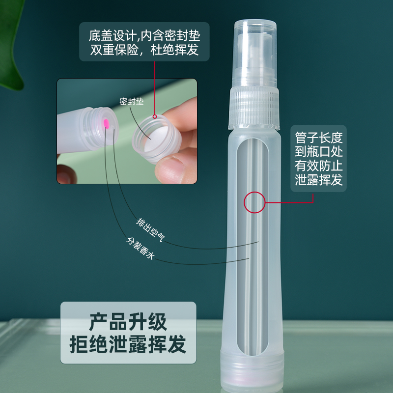 香水分装瓶10ml底部充装按压式便捷灌装两用分装神器细喷小样空瓶-图2