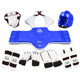 Taekwondo protective gear, a complete set of children's protective practical competition equipment, five-eight-piece set with elbow arm guards, mask and helmet