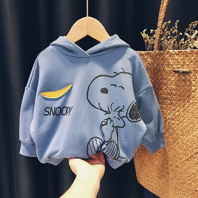Nuby, Snoopy, детский худи для мужчин и женщин, осень, длинный рукав, коллекция 2023 года, западный стиль