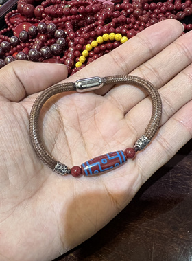 天眼彩绘朱砂天然朱砂手串女款本命年蛇年手链手串礼物