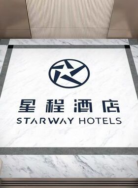 电梯轿厢地垫pvc仿大理石定制Logo图案小区物业酒店阻燃防滑耐磨