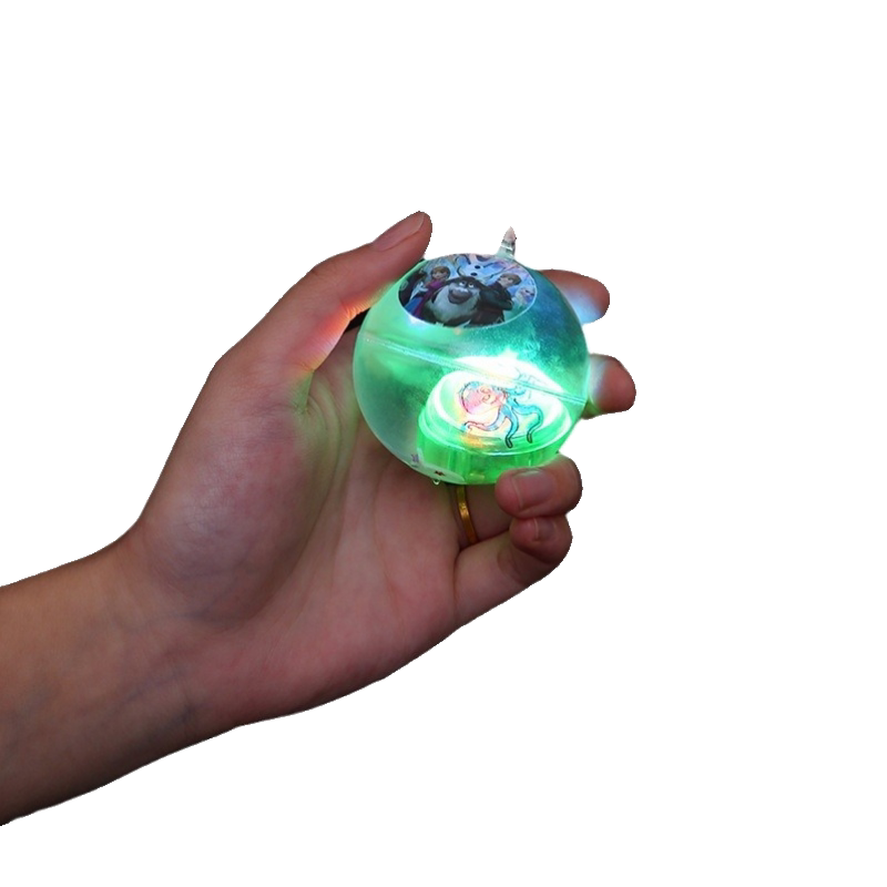 Glowing bouncy ball flashing crystal ball with rope jumping ball