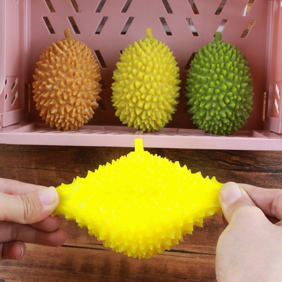Decompression small toy durian squeeze and slow rebound when pressed