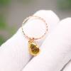 Ice full of green natural grade A jade gourd ring