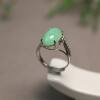Waxy Yang Green Natural Grade A Jade Egg Ring