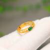 Ice Burmese natural A-grade gourd ring for women