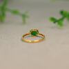 Full green Burmese natural grade A jadeite Ruyi head ring