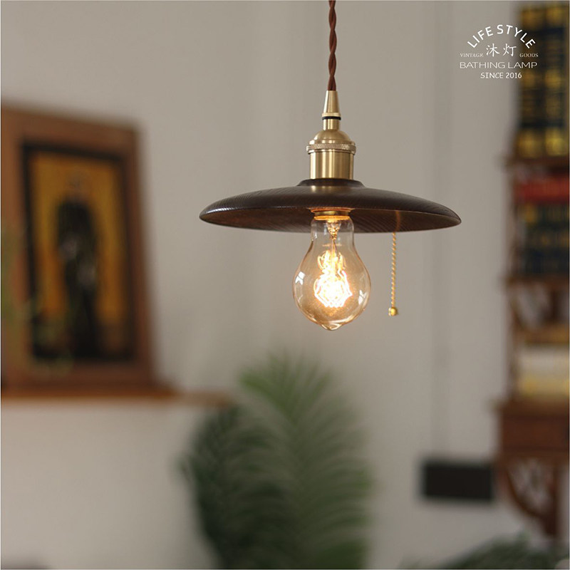 沐灯复古新中式白蜡木吊灯餐厅卧室床头玄关过道咖啡厅小酒馆实木,淘宝优惠券,粉丝福利购,淘宝优惠卷