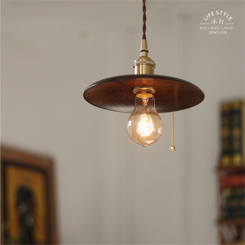 沐灯复古新中式白蜡木吊灯餐厅卧室床头玄关过道咖啡厅小酒馆实木,淘宝优惠券,粉丝福利购,淘宝优惠卷