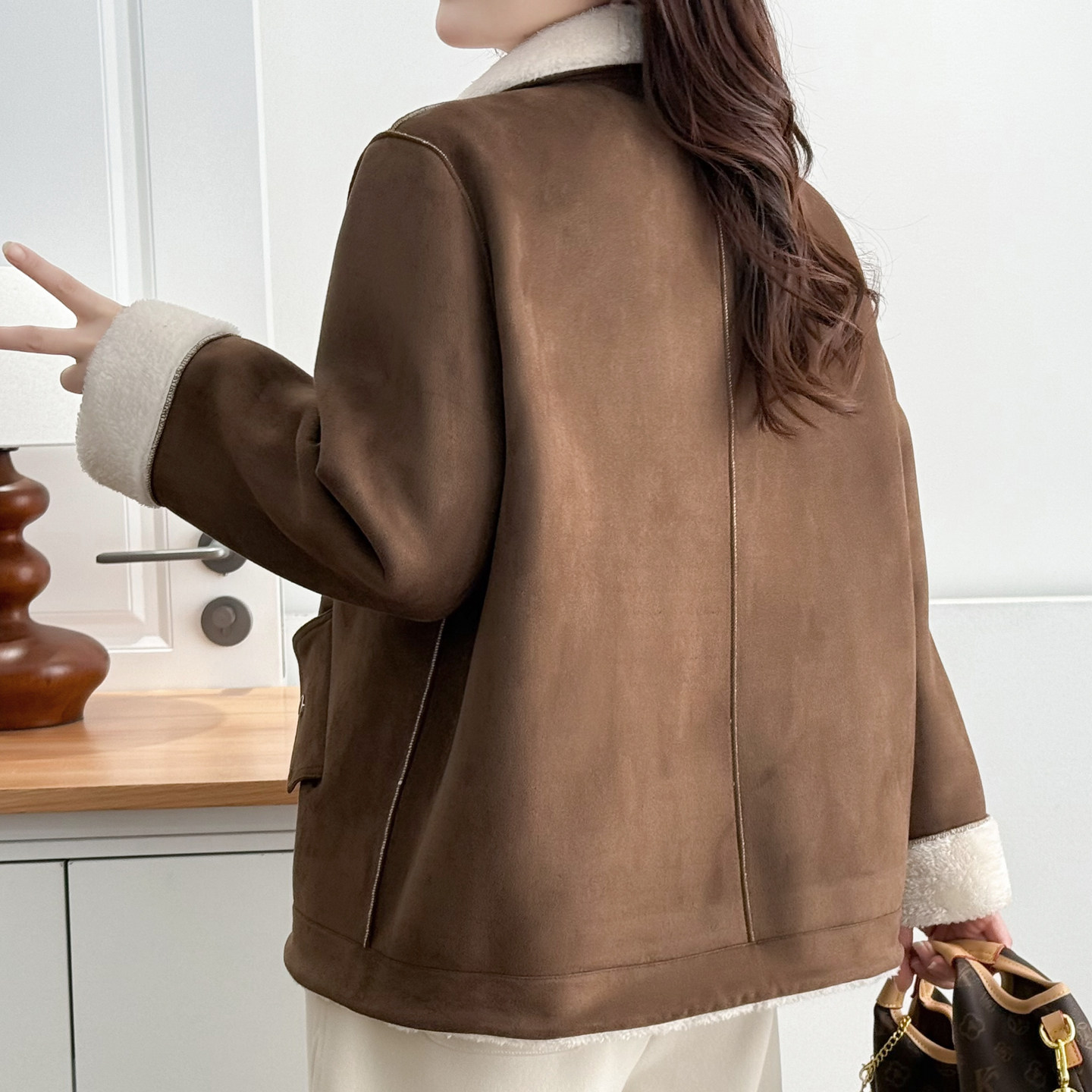 2025冬季新款加厚皮毛一体翻领外套200斤胖mm森系保暖休闲棉服女,淘宝优惠券,粉丝福利购,淘宝优惠卷