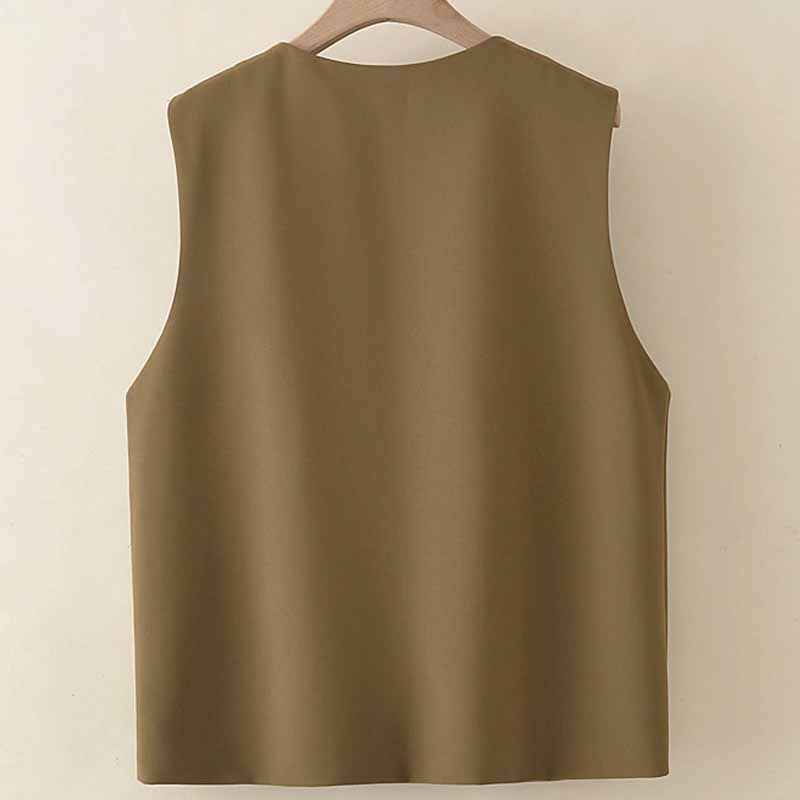 大码女装高级感西装马甲女200斤加肥加大码胖mm别致纽扣无袖外套,淘宝优惠券,粉丝福利购,淘宝优惠卷