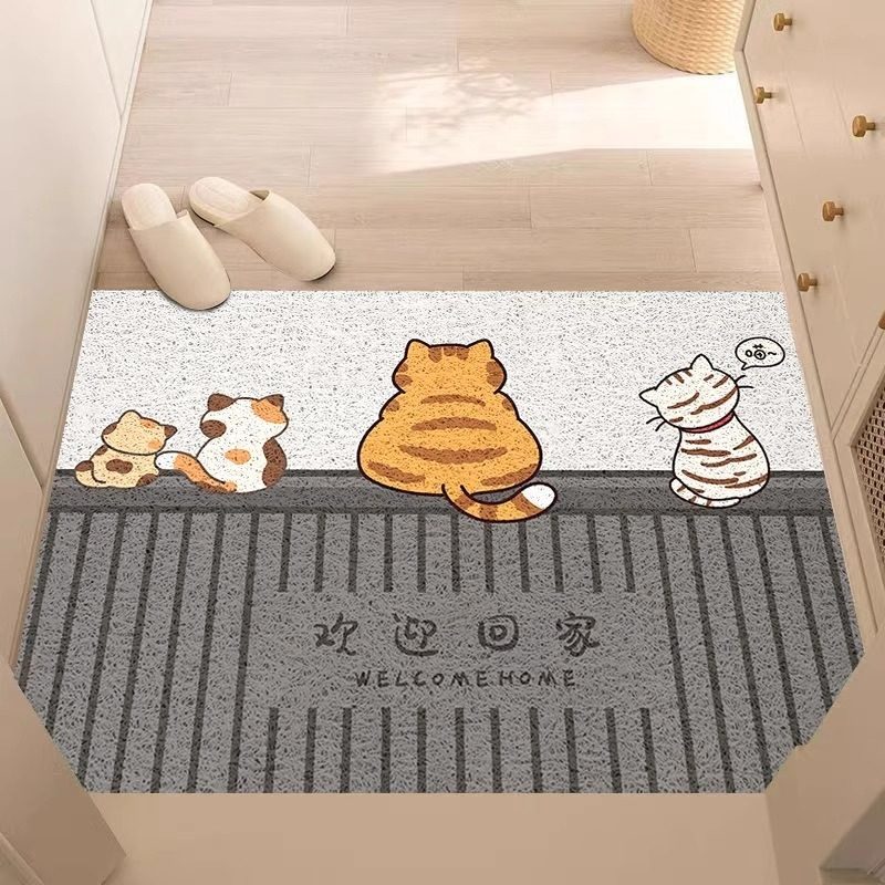高级感入户门地垫蹭土除尘丝圈门垫耐脏防滑入门脚垫门厅垫子卡通,淘宝优惠券,粉丝福利购,淘宝优惠卷