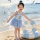 ເດັກຍິງ Elsa Princess Style Swimsuit 2026 ແບບໃຫມ່